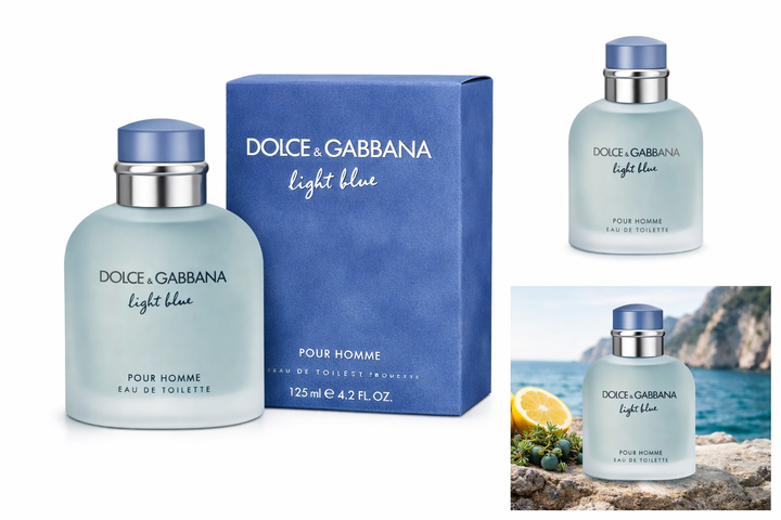 Dolce & Gabbana Light Blue Eau De Toilette Cologne for Men, 4.2 oz